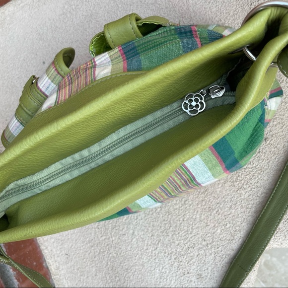 Danilo’s Fine Leather & Plaid Canvas Crossbody/Shoulder Bag made in Honduras - Picture 4 of 10